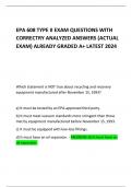 EPA 608 TYPE II EXAM QUESTIONS WITH CORRECTRY ANALYZED ANSWERS (ACTUAL EXAM) ALREADY GRADED A+ LATEST 2024 