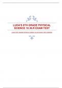 LUOA'S 8TH GRADE PHYSICAL SCIENCE 10.36.R EXAM TEST|VERIFIED