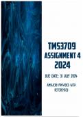 TMS3709 Assignment 4 2024 | Due 31 July 2024