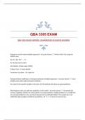 QBA 3305 EXAM|VERIFIED |GUARANTEED ACCURATE ANSWERS