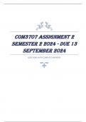 COM3707 Assignment 2 Semester 2 2024 - DUE 13 September 2024