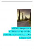 MIP2601 Assignment 4 (COMPLETE ANSWERS) Semester 2 2024 (348743) - DUE 5 August 2024