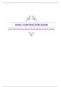 HVAC CONTRACTOR EXAM|VERIFIED WITH GUARANTEED ACCURATE ANSWERS