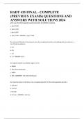 RADT 435 FINAL - COMPLETE (PREVIOUS EXAMS) QUESTIONS AND ANSWERS WITH SOLUTIONS 2024