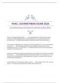 HVAC JOURNEYMAN EXAM 2024VERIFIED WITH GUARANTEED ACCURATE ANSWERS