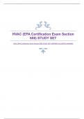 HVAC (EPA Certification Exam Section 608) STUDY SET|VERIFIIED|ACCURATE ANSWERS