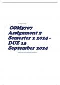 COM3707 Assignment 2 Semester 2 2024 - DUE 13 September 2024