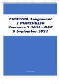 COM3708 Assignment 1 PORTFOLIO Semester 2 2024 - DUE 9 September 2024