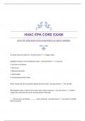 HVAC EPA CORE EXAM WITH GUARANTEED ACCURATE ANSWERS