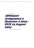 MNO2607 Assignment 2 Semester 2 2024 - DUE 19 August 2024