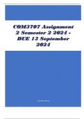 COM3707 Assignment 2 Semester 2 2024 - DUE 13 September 2024