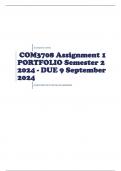 COM3708 Assignment 1 PORTFOLIO Semester 2 2024 - DUE 9 September 2024