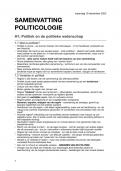 Samenvatting Politicologie (1e jaar KUL)