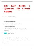 bch 3025 module 1 Questions and Correct  Answers