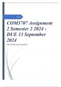 COM3707 Assignment 2 Semester 2 2024 - DUE 13 September 2024