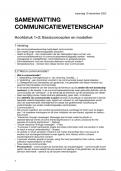 Samenvatting Communicatiewetenschap AJ 2023/2024 UITGEBREID