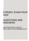 FOR2601  Exam pack 2024(Questions and answers)