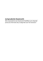 Jurisprudentie Staatsrecht - Compleet