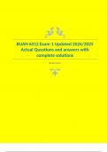 BUAN 6312 Exam 1 Updated 2024/2025 Actual Questions and answers with complete solutions