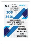 IOS2601 Assignment 1 (COMPLETE ANSWERS) Semester 2 2024 (777697) - DUE 31 July 2024