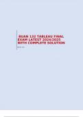 	BUAN 132 TABLEAU FINAL EXAM LATEST 2024/2025 WITH COMPLETE SOLUTION