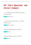 NJ CALA Questions and  Correct Answers