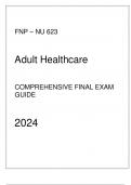 FNP - NU 623 Adult Healthcare - Comprehensive Final Exam Guide 2024