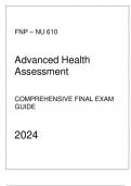 FNP - NU 610 Advanced Health Assessment - Comprehensive Final Exam Guide 2024