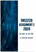 TMS3720 Assignment 3 2024 | Due 26 July 2024