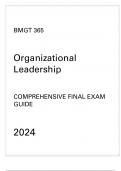 UMGC - BMGT 365 Organizational Leadership - Comprehensive Final Exam Guide 2024.