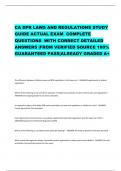 CA DPR LAWS AND REGULATIONS STUDY GUIDE ACTUAL EXAM COMPLETE QUESTIONS WITH CORRECT DETAILED ANSWERS |FROM VERIFIED SOURCE 100% GUARANTEED PASS|ALREADY GRADED A+