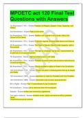 MPOETC act 120 Final Test Questions with Answers 