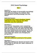 3312 Social Psychology Quiz 1 to 8 (100% Verified Q&A, Best Document for Preparation)