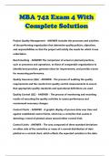 MBA 742 Exam 4 With Complete Solution