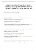 ATI FUNDAMENTAL RETAKE EXAM LEVEL 2 VERSION 70 EXAM QUESTIONS WITH DETAIED VERIFIED ANSWERS /A+ GRADE ASSURED_2024