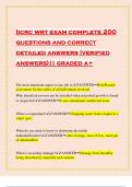 Iicrc wrt exam complete 200 questions and correct detailed answers (verified answers)|| graded a+