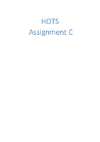 Jaar 2 - Module PER - HOTS assignment C