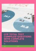 CFP TOTAL TEST COMPILED QUESTIONS WITH COMPLETE SOLUTIONS