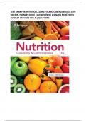 TEST BANK FOR NUTRITION, CONCEPTS AND CONTROVERSIES: 16TH EDITION, FRANCES SIZER| ELLIE WHITNEY| LEONARD PICHÉ|WITH CORRECT ANSWERS FOR ALL QUESTIONS