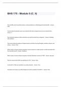 BHS 175 - Module 5 (Chapter 5) Exam Questions and Answers