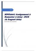 MNO2607 Assignment 2 Semester 2 2024 - DUE 19 August 2024