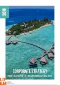 Corporate Strategy - Master Tourisme - 2018