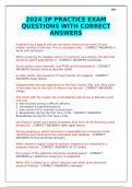 2024 3P PRACTICE EXAM QUESTIONS WITH CORRECT ANSWERS