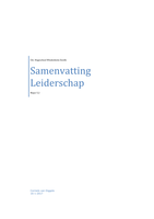 Samenvatting Leiderschap 160117