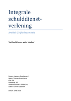 Integrale schulddienstverlening Artikel (eindopdracht)