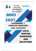 MNO2607 Assignment 3 (COMPLETE ANSWERS) Semester 2 2024 - DUE 16 September 2024