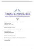 NYC REMAC BLS PROTOCOLS EXAM WITH GUARANTEED ACCURATE ANSWERS|VERIFIED