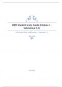 CQM Student Study Guide  Question and answers verified to pass