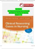 Clinical Reasoning Cases in Nursing, 8th Edition TEST BANK by Mariann M. Harding, Verified All Chapters 1 - 15, Complete Newest Edition 2024 ISBN: 9780323831734