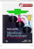 Guyton and Hall Textbook of Medical Physiology, Hall Complete Test Bank  Chapter 1-85 14th Edition By John E. Hall; Michael E. Hall Questions Quizzes Edition 2024 ISBN:9780323597128 & 9781455770052